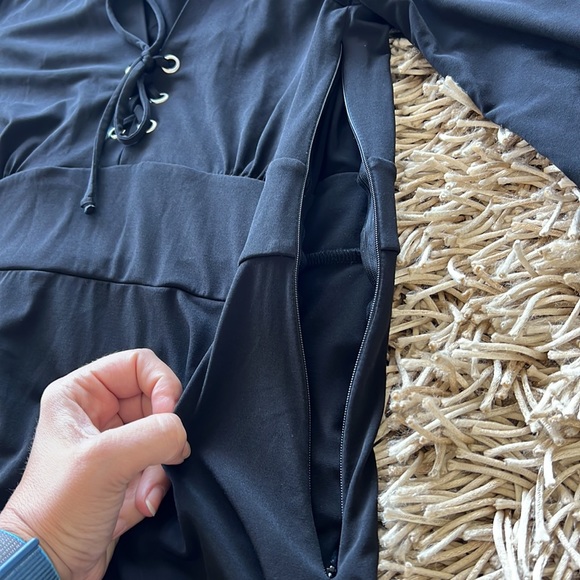 MICHAEL Michael Kors Women’s Long Sleeve Lace-Up Dress Black Size M - Picture 10 of 12